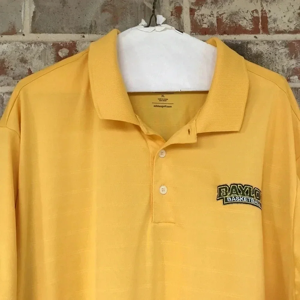 Baylor Adidas Yellow Polo Shirt